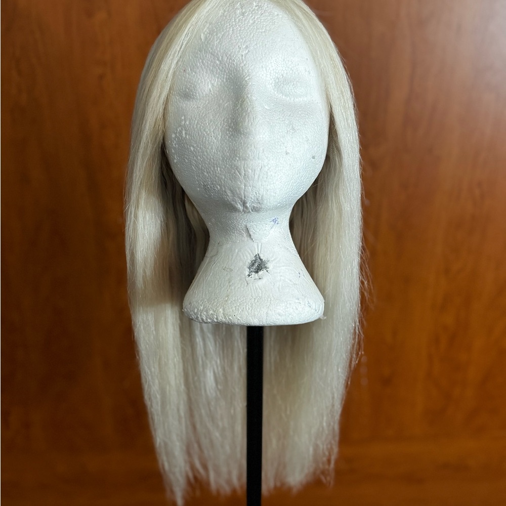 HD LACE HUMAN HAIR WIG WOW ANGEL 24 IN 250 GRAMS PLATINUM BLONDE STRAIGHT 13 x 6